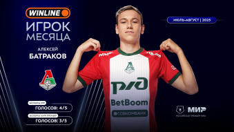 Winline игрок июля и августа 2025-го: Алексей Батраков