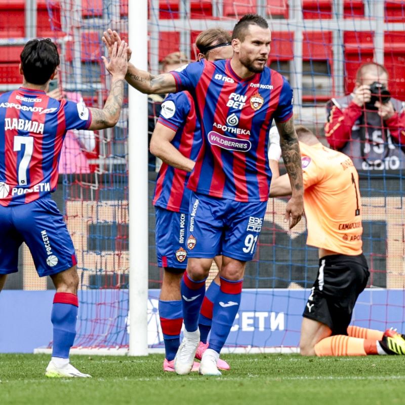 ЦСКА, уступая 0:2, сыграл вничью с «Крыльями Советов»