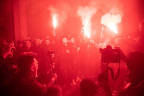 Болельщики встретили чемпионов РПЛ в Пулково