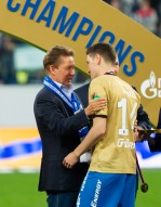 Церемония вручения  «Зениту» Кубка чемпионов Росси ...