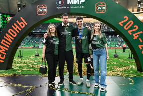 Награждение «Краснодара» трофеем чемпионов РПЛ