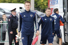 Тренировка сборной России 04.09.2014