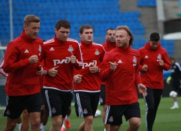 Тренировка "Локомотива" перед Суперкубко ...