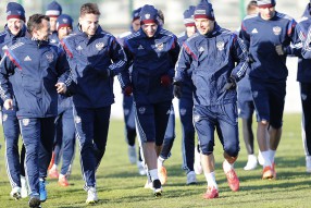 Тренировка сборной России 23.03.2015