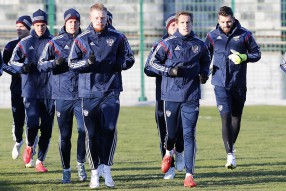 Тренировка сборной России 23.03.2015