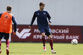Тренировка сборной России 01.09.2015