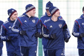 Тренировка сборной России 23.03.2015