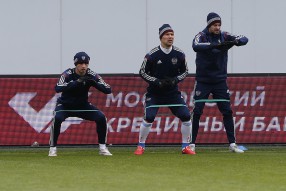 Тренировка сборной России 24.03.2015