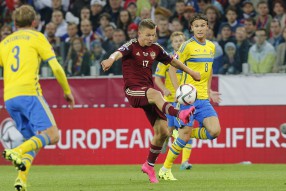Россия - Швеция 1-0. Матч отборочного турнира ЧЕ-2 ...