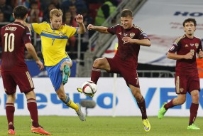 Россия - Швеция 1-0. Матч отборочного турнира ЧЕ-2 ...