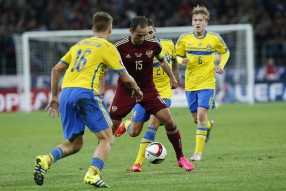 Россия - Швеция 1-0. Матч отборочного турнира ЧЕ-2 ...