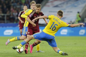 Россия - Швеция 1-0. Матч отборочного турнира ЧЕ-2 ...