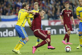 Россия - Швеция 1-0. Матч отборочного турнира ЧЕ-2 ...