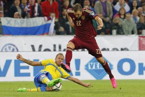Россия - Швеция 1-0. Матч отборочного турнира ЧЕ-2 ...