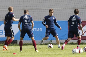 Тренировка сборной России 06.09.2015