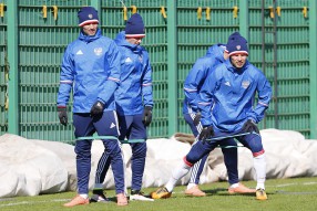 Тренировка сборной России 23.03.2016