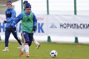 Тренировка сборной России 24.03.2016