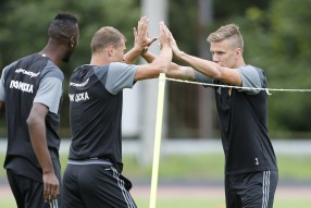 Тренировка ПФК ЦСКА перед ОЛИМП Суперкубок России