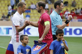 Россия - Сербия 1-1 Товарищеская встреча . Монако