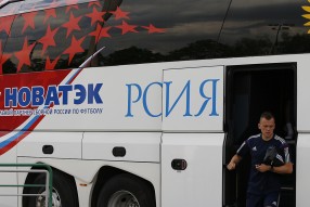 Тренировка сборной России по футболу