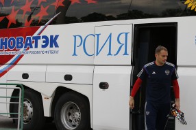Тренировка сборной России по футболу