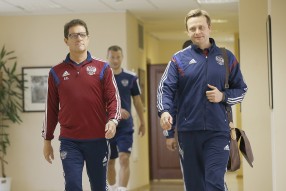 Тренировка сборной России и пресс конференция 07.0 ...