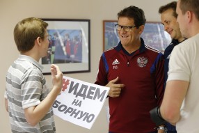Тренировка сборной России и пресс конференция 07.0 ...