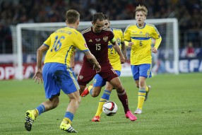 Россия - Швеция 1-0. Матч отборочного турнира ЧЕ-2 ...